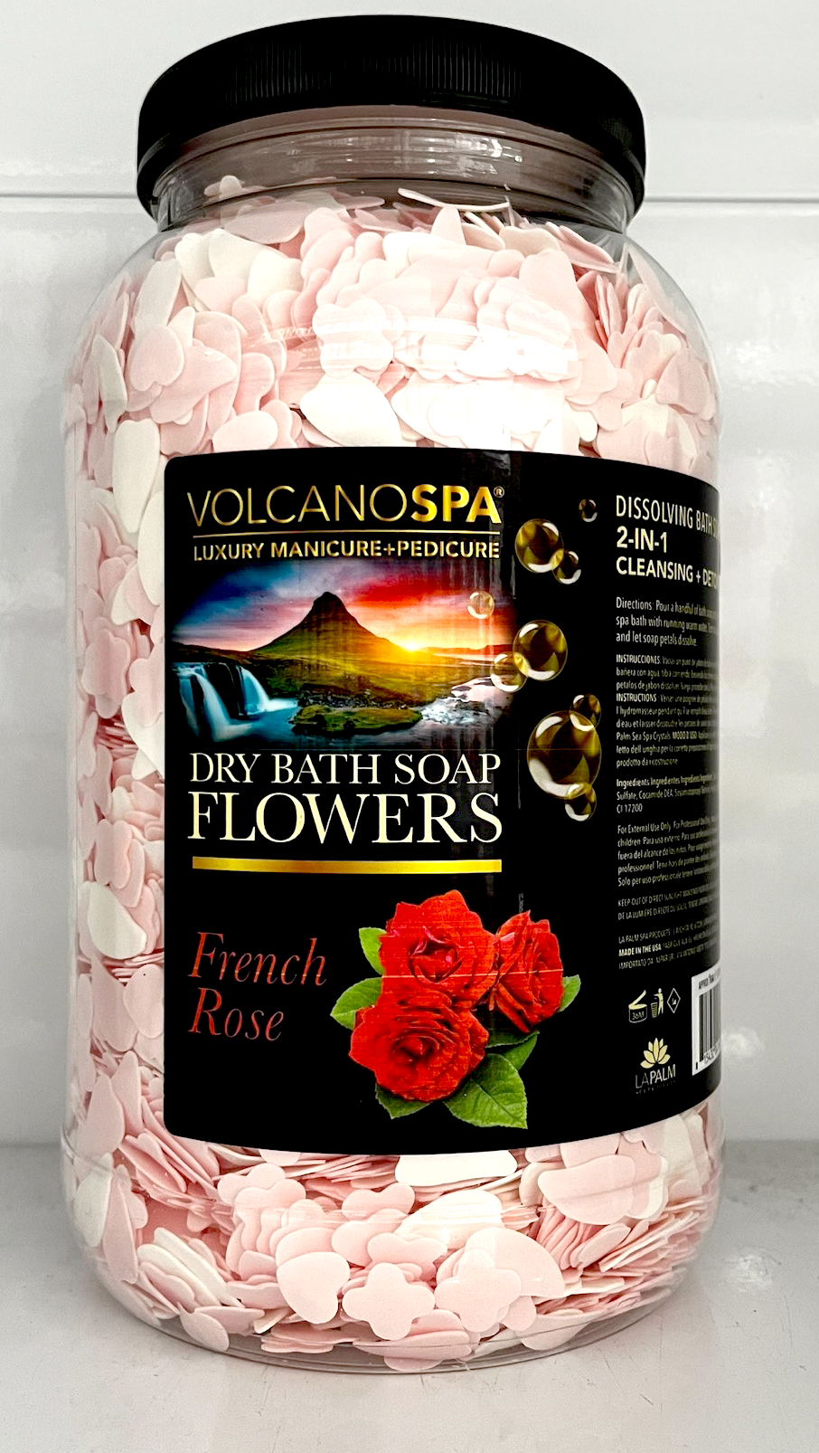 Lapalm Volcano Spa Dry Bath Soap Flowers 1G French Rose US Nail