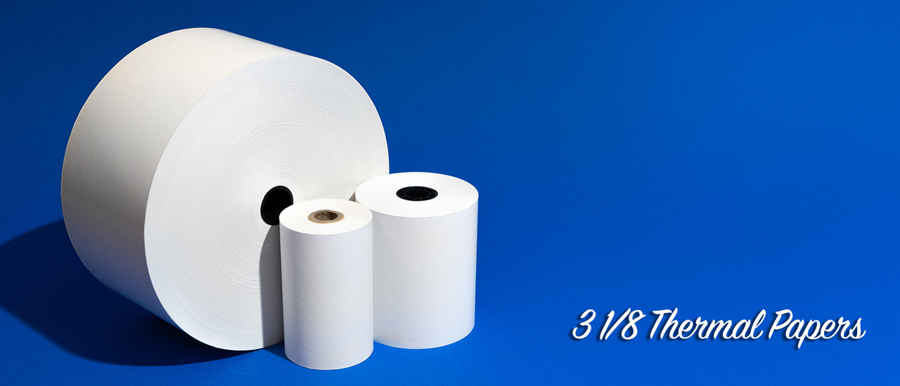 NeosKon TRK80 3-inch (80mm) Sticky Thermal Paper Rolls, 6 Pack - Compatible  with TSP650IISK 