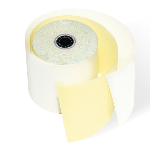 Alliance 2-Ply Carbonless Receipt Rolls, 3x100', White/Canary, 50 Rolls