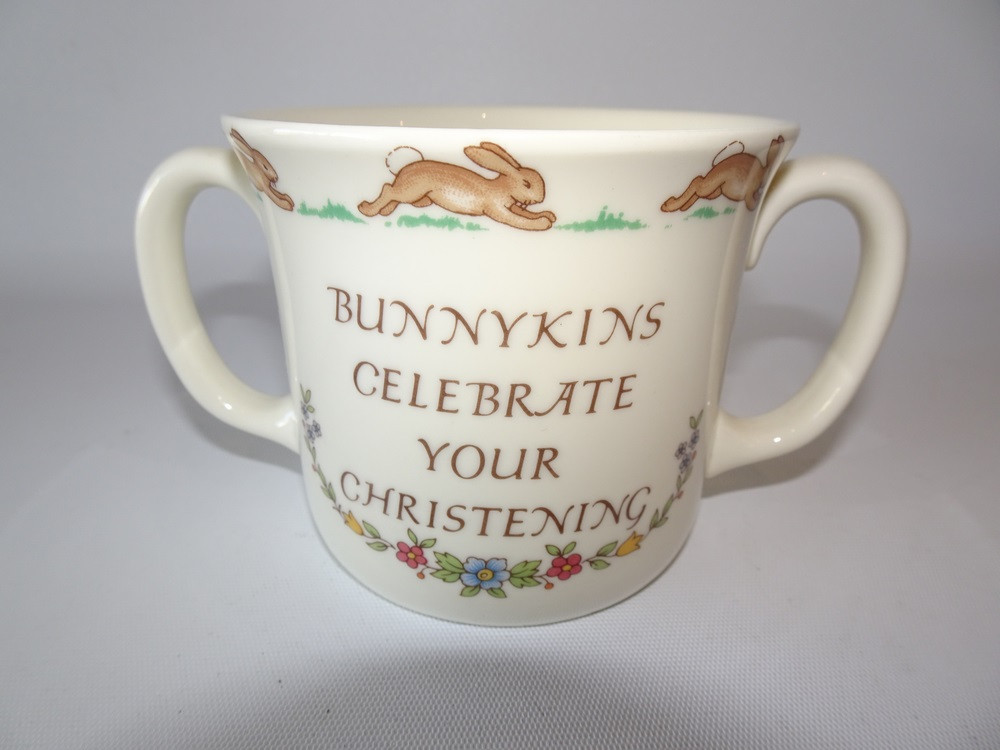 Royal Doulton Bunnykins Twin Handle Christening Mug