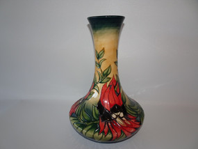 Moorcroft Sturt Pea limited edition vase number 2 of 100 signed and presented in original box