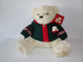 Harrods 2006 Alexander Bear –  Green Knit Sweater