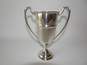 Art Deco sterling silver trophy cup by Barker Brothers hallmarked Birmingham 1928