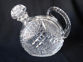 Rare Edwardian hand cut crystal whisky decanter with original stopper circa 1900