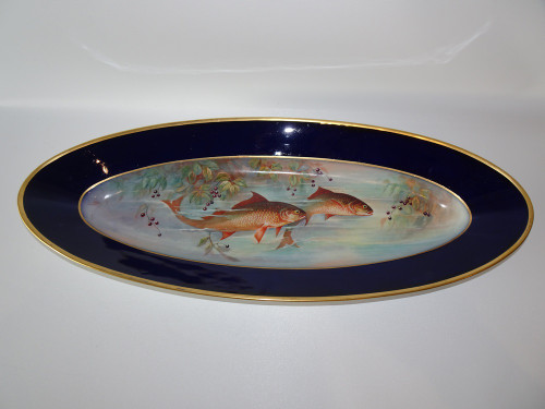 Antique Limoges Hand Painted Fish Platter