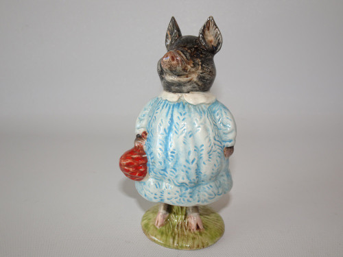 Enhance your collection with the charming Beswick Beatrix Potter rare figure BP3a featuring Pig Wig modelled by Albert Hallam and dated 1973.
