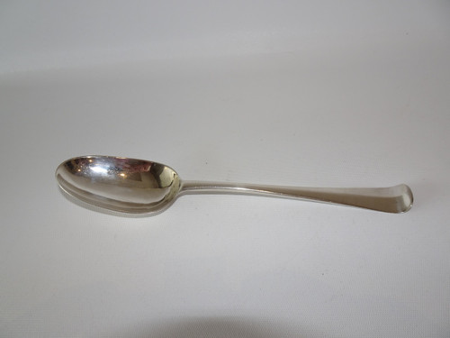 Rare 1763 Dublin sterling silver Hanoverian design table spoon by Christopher Skinner.