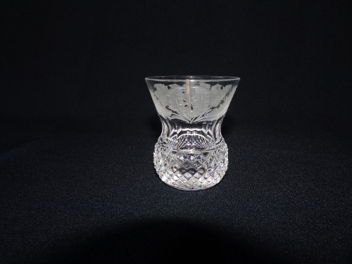 Vintage  Edinburgh Thistle Crystal Shot Glass