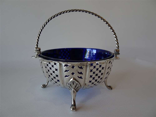 Marple Antiques Sterling Silver Footed Sweets Basket Henry Wilkinson