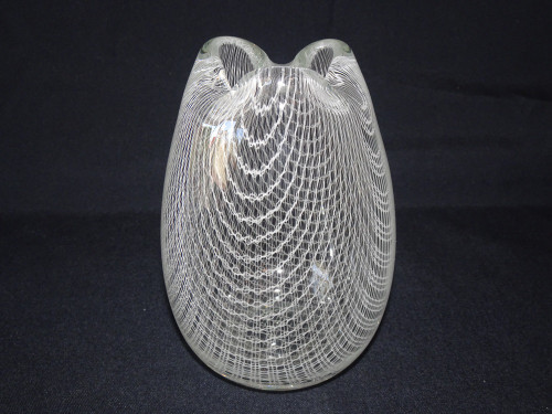 Rudolf Schwedler Rare Harrtil Clear Glass Vase