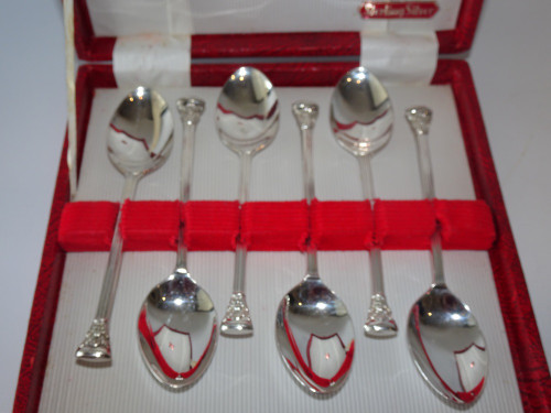 Rodd Sterling Silver Corinthian Demitasse Spoons – Set of 6