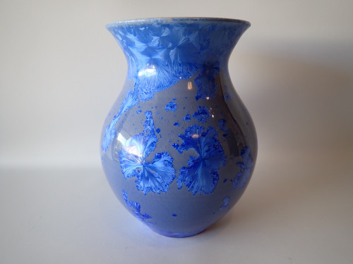 Rod Page Australian studio pottery vase sapphire blue crystalline glaze circa 1980s