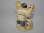 Antique Japanese ivory netsuke "Fisherman", detailed in design of a fisherman signed,  dated Meiji period (1868-1912).