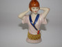 Rare Porcelain Art Deco Flapper Girl Half Doll