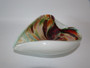 Murano white glass tutti-frutti bowl with indents to rim, circa 1960s in beautiful and unusual colour shades and shape.