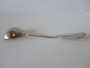 Sterling silver mustard spoon by Robert Wallis, marked London 1849.