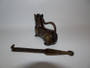 Interesting and unusual 19th century zoomorplic patinated bronze padlock, origin India