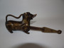 Interesting and unusual 19th century zoomorplic patinated bronze padlock, origin India