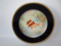 Antique Limoges hand painted fish plate cobalt blue border gold trim 1890s