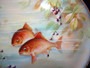 Antique Limoges hand painted fish plate cobalt blue border gold trim 1890s