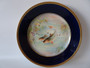 Antique Limoges hand painted fish plate cobalt blue border gold trim 1890s