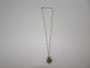 Vintage 14K gold plated fancy jade pendant and chain.