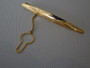 Italian 18K Gold Tie Bar with Safety Chain