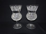 Pair of Edinburgh Crystal thistle cut wine glasses, circa 1960s, 16.5cm tall