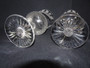Pair of Edinburgh Crystal thistle cut wine glasses, circa 1960s, 16.5cm tall
