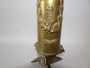 World War 1 trench art shell case mounted vase assembled bullets forming base and arms of St Quentin.