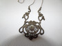 Lega Art Nouveau Style Sterling Silver and Marcasite Necklace