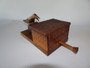 Vintage hand-carved wooden mechanical bird cigarette dispenser circa 1940s