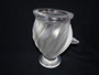 Vintage Lalique Frosted Crystal Rosine Vase