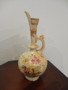 Antique Royal Worcester blush ivory porcelain jug ewer, circa 1908, with elegant Edwardian shape, measuring 18.5cm tall.