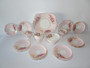 Foley bone china 3125 pink corset shape 21-piece floral tea set, circa 1940–1950
