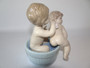 Retired Lladro 6411 Bathtime figurine, children in tub, porcelain collectible 1997
