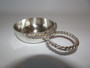 London 1995 Linden & Co Sterling Silver Tastevin with Rope Handle 11cm x 7cm