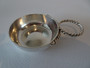 London 1995 Linden & Co Sterling Silver Tastevin with Rope Handle 11cm x 7cm