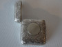 Ornate 1894 Birmingham Deakin & Francis sterling silver vesta case with engraved scrollwork