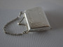 Vintage sterling silver purse locket pendant with chain handle, 3x3.5 cm