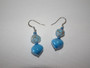 Caterina Blue Murano glass necklace, bracelet and earrings set in turquoise and clear glass with gold dust accents