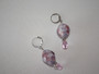 Clara– handcrafted Murano glass earrings with 5 cm drop design and metallic highlights.