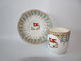 White Star Line 1st class coffee cup and saucer in Wisteria pattern by Stonier & Co Ltd Liverpool dated 1912