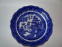 Antique Doulton Burslem Blue Willow Bowl circa 1886–1902 with cobalt blue transfer pattern and scalloped rim