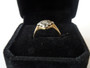 Antique Art Deco 10ct gold and diamond cluster daisy ring circa 1920s size P