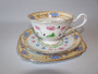 1927–1935 Royal Albert Crown China handpainted floral trio with cup, saucer and plate