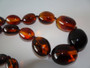 Vintage cognac amber graduated bead necklace 76cm