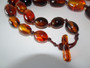 Vintage cognac amber graduated bead necklace 76cm