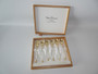 Vintage boxed Japanese Martian 24k gold plate teaspoons with porcelain handles