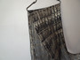 Art Deco Assuit Egyptian revival black shawl with silver metal embroidery